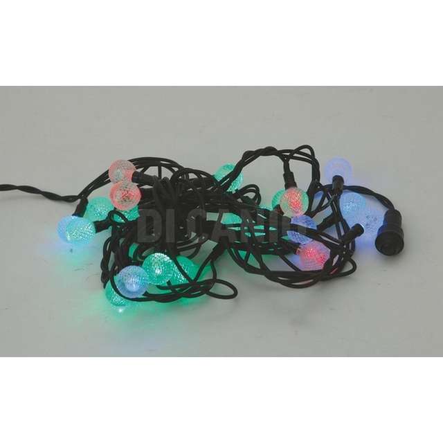 Catena 20 sfere led mcolor c_5 flash cavo gom.connet.x mt.3+1,5 xest euron. el-7 - Principale