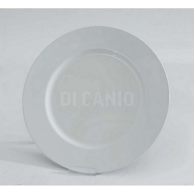Piatto plastica bianco cm.33 satinato lucido euron.cen-85175 - Principale