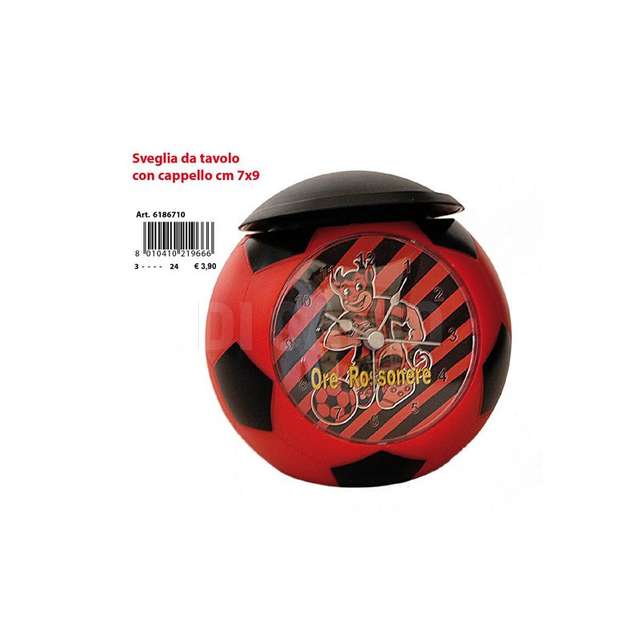 Orologio tavolo cappello rossoneri 07x09 (40) lar - Principale