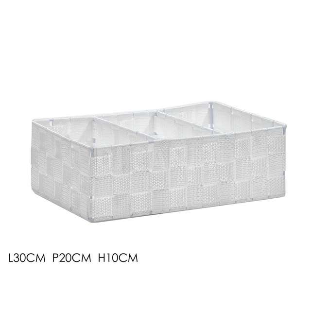 Contenitore 3 scomparti bianco - Principale