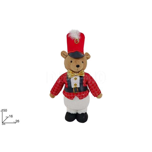 Orso soldato 50 cm. con giacca rossa - Principale