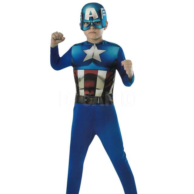 Costume capitan america taglia m 5-7 ann - Principale