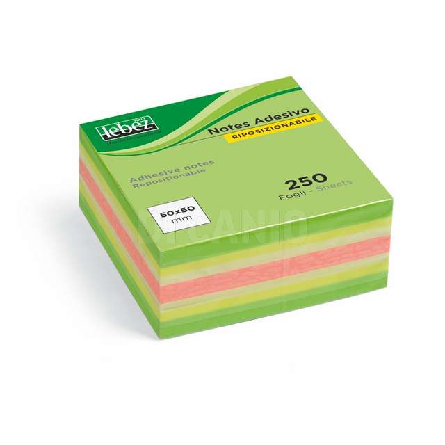 Cubo memo-stick mm.50x50 ass.250 fogli lebez - Principale