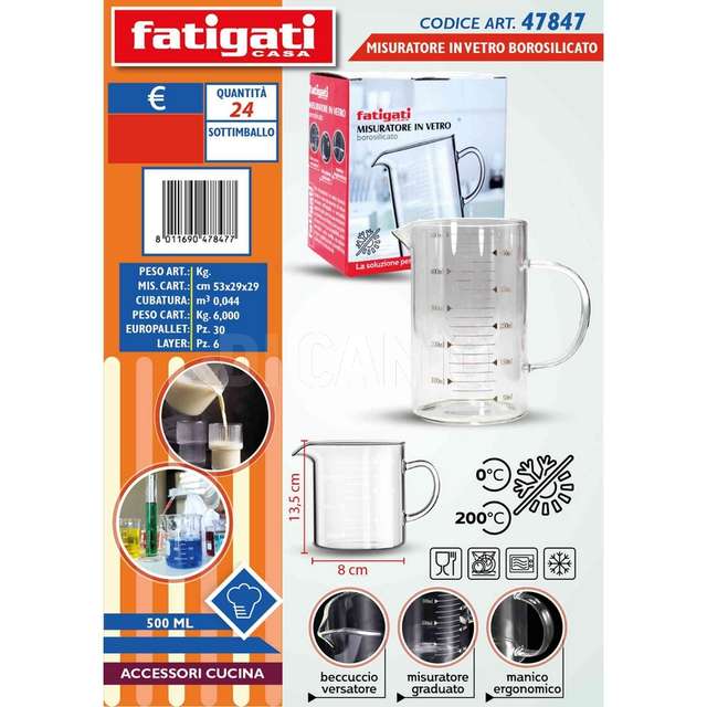Misuratore in vetro borosilicatp 50 - Principale