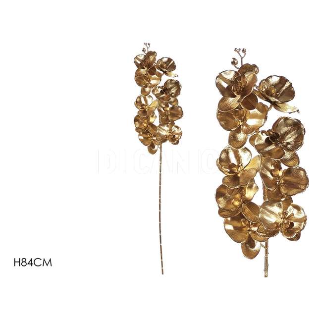 Ramo orchidee h84cm oro - Principale