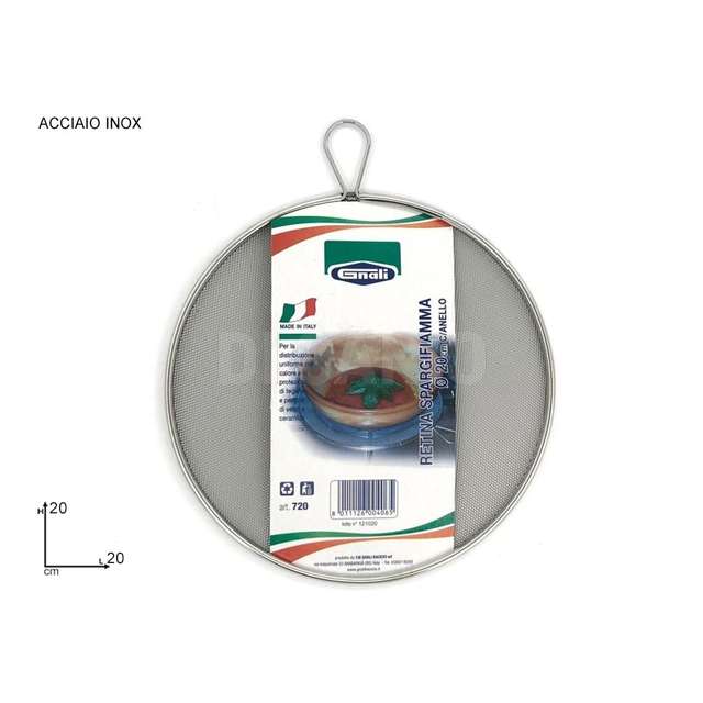 Retina spargifiamma dm.20 con anello - Principale