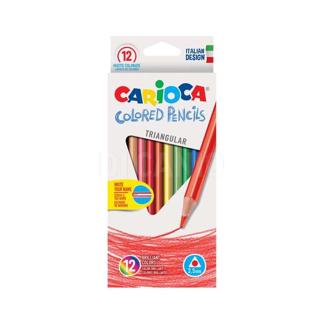 Scatola 12pz matite colorate tria carioca - Principale