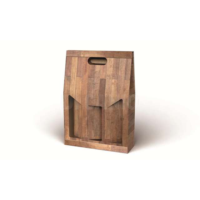 Scatola cartone vino 3 posti con finestra cm.27x9x38 - Principale