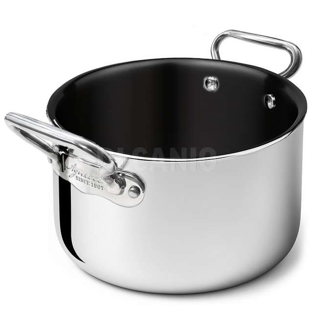 Casseruola alta alluminio inox 2 ply antaederente 2 manici 1907 cm.24 - Principale