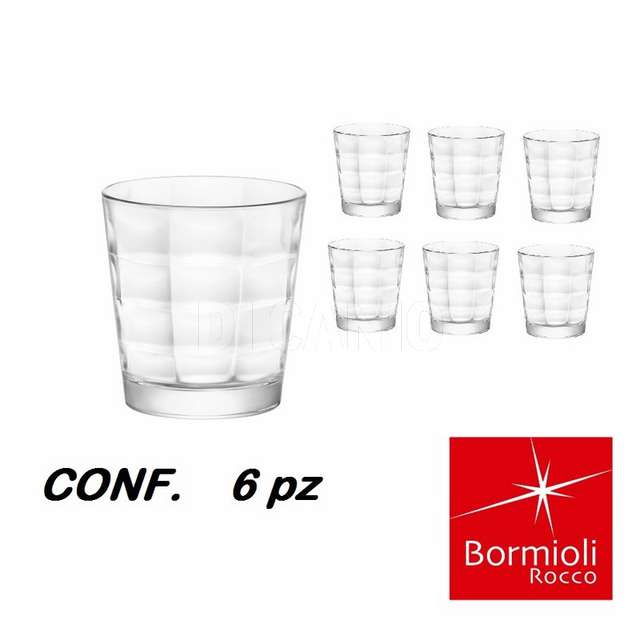 Conf. 6 bicchieri cube acqua bormioli rocco - Principale