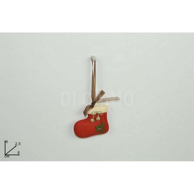 Scarpetta piccola 6cm decoro juta rosso sd110-r red due esse - Principale