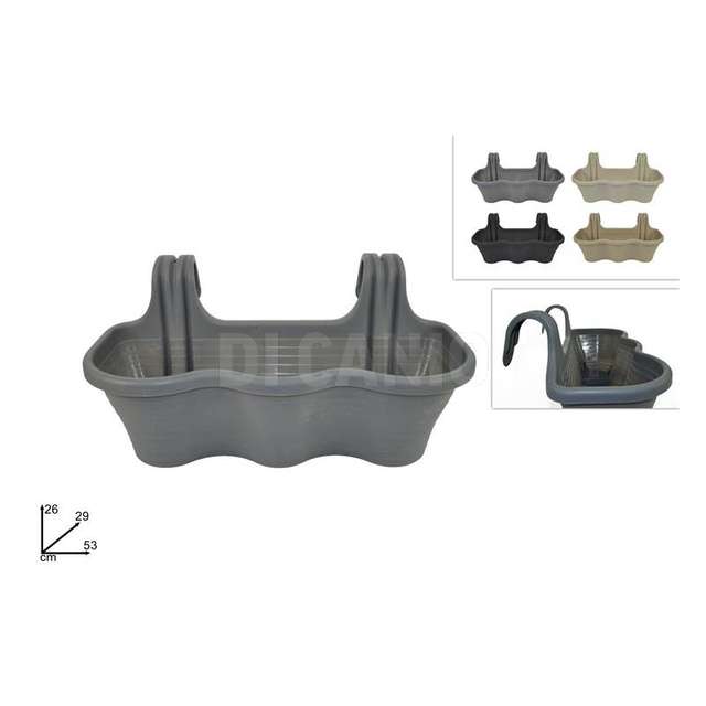 Fioriera balcone 3 posti 4 colori assortiti - Principale