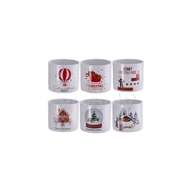 Vaso ceramica ass. natale d15xh13 - Principale