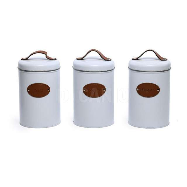 Barattolo tondo in latta d.10xh.15.5 cm design ass. - Principale
