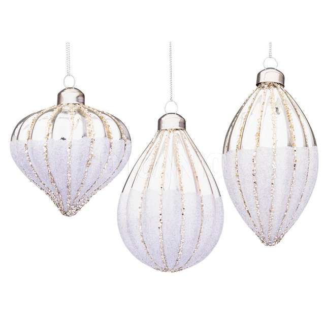 Pendaglio vetro segment argento 3 assortimenti - Principale