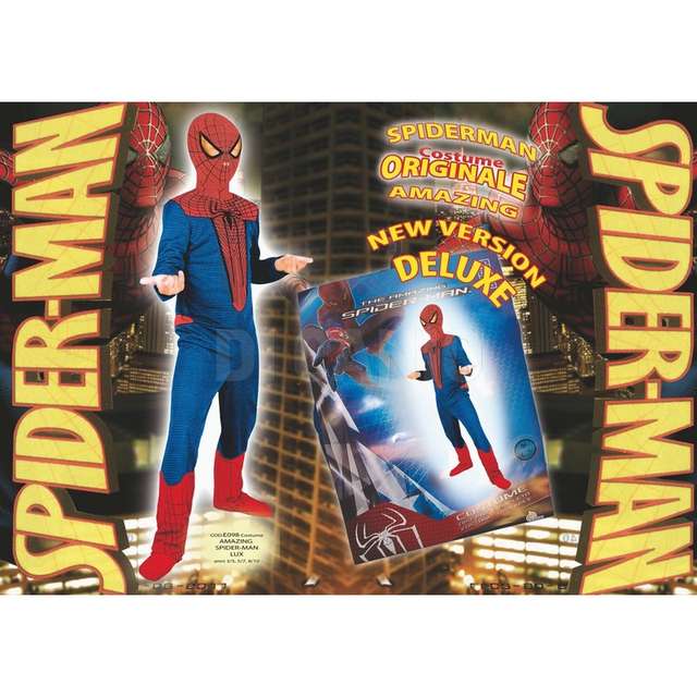 Costume amaz.spiderman lux(8-10anni) fiori paolo e098.003 - Principale