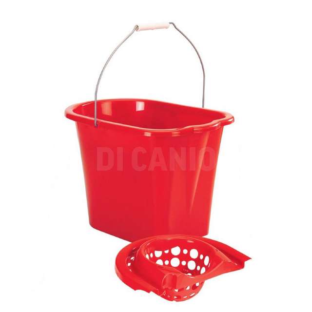 Secchio ovale + strizzatore bronzo - Principale