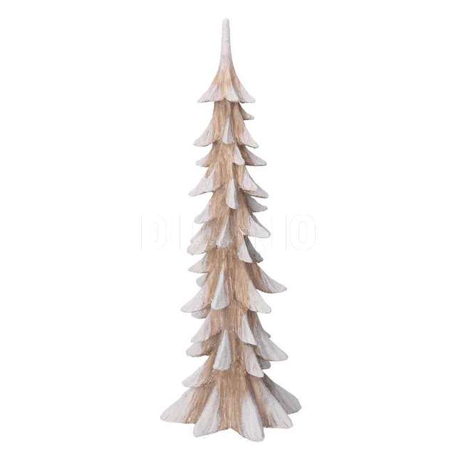 Albero resina innevato naturale cm 18h4 9 - Principale