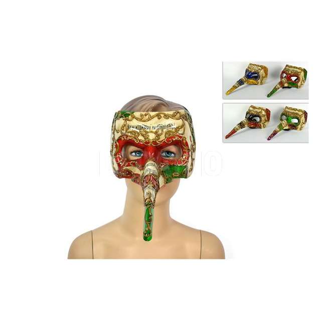 Maschera con naso lungo 4 assoritita - Principale