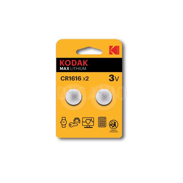 Pila max lithium cr 1616 2 pz 3v kodak - Principale