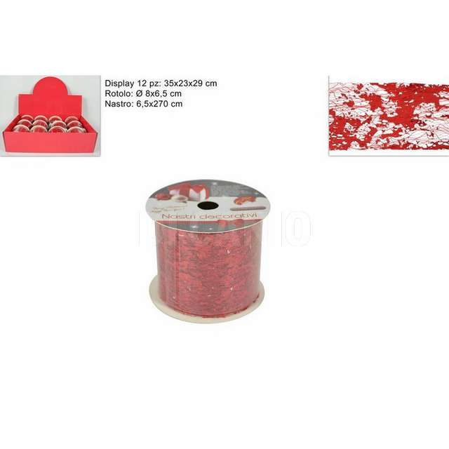 Nastro 6.5 x 270 cm rosso d.e. - Principale