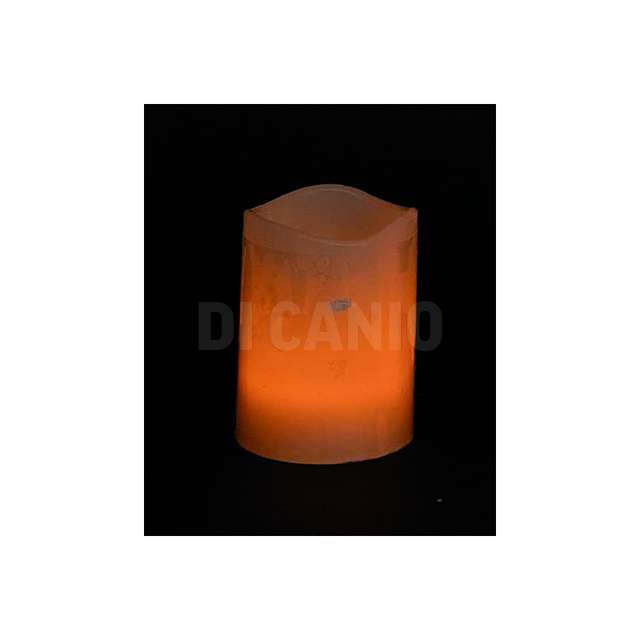 Candela cera bianca cm13x7luminosa a batteria 2aaa - Principale