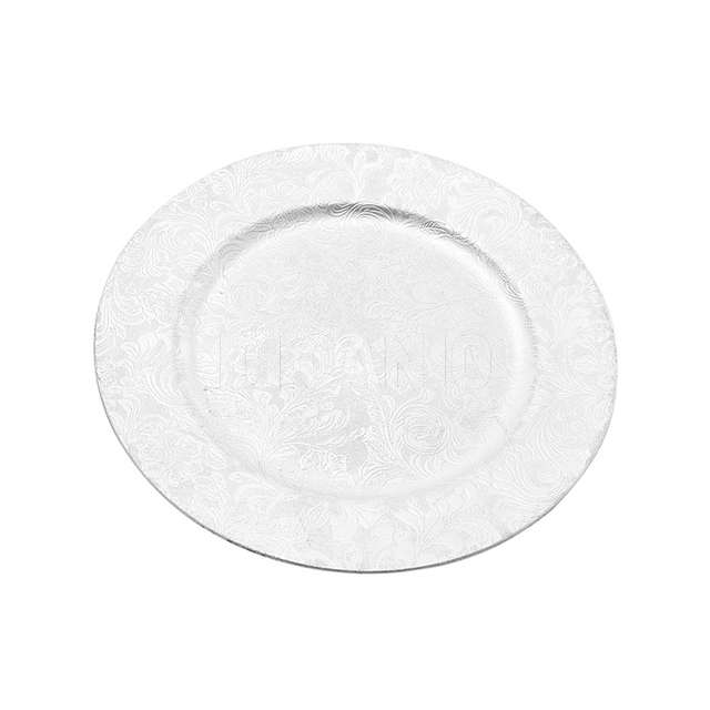 Sottopiatto decorato d.33cm m.6018 argento - Principale