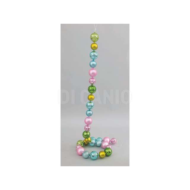 Catena di sfere pvc cm.1,80 oro/rosa/verde/azzurro - Principale