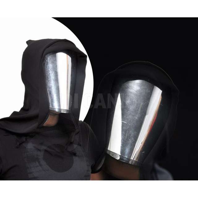 Maschera specchio con cappuccio sogg ass fiori 68204 - Principale