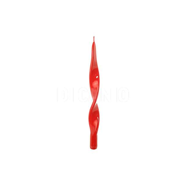 Candela fiamma rossa lucida in cera gr. d.2,2xh.29 cm - Principale