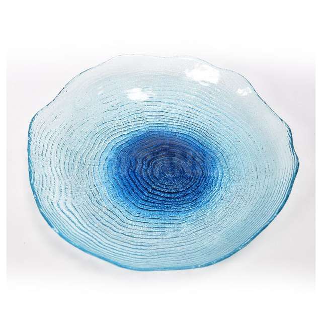 Centrotavola in vetro onda cm.31x5.8 blu - Principale