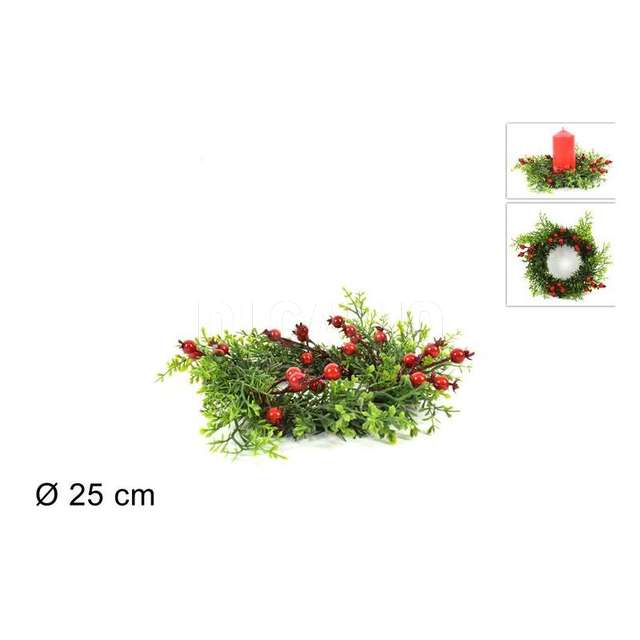 Girocandela con bacche 25 cm. - Principale