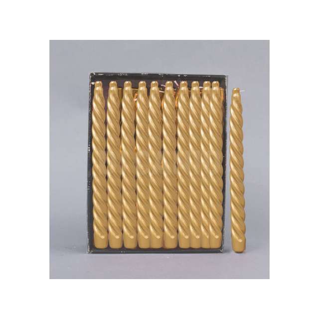 Candela torciglione cm.2x24h oro metallizzata - Principale
