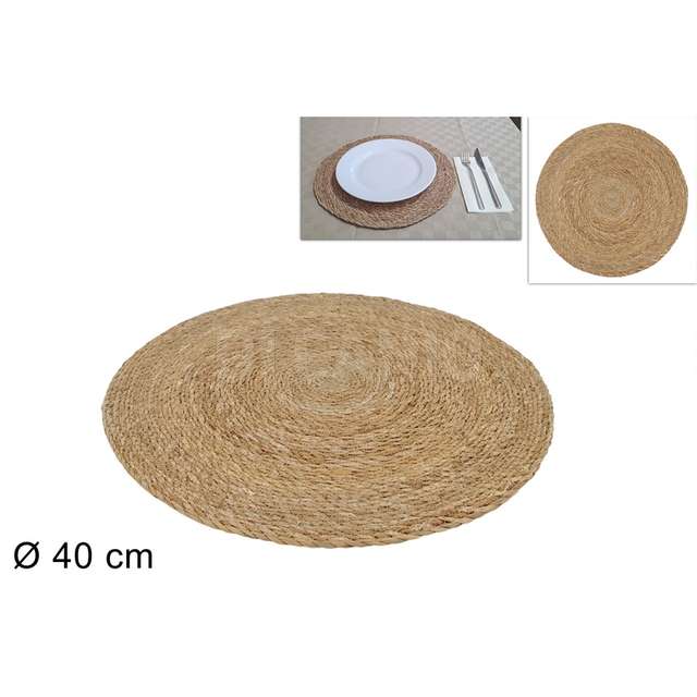 Tovaglietta in corda tonda 40cm naturale0 - Principale