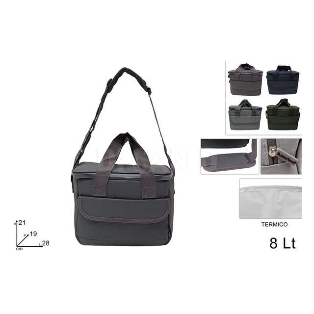 Borsa frigo 8lt in tessuto tecnico con tasca 4 colori - Principale