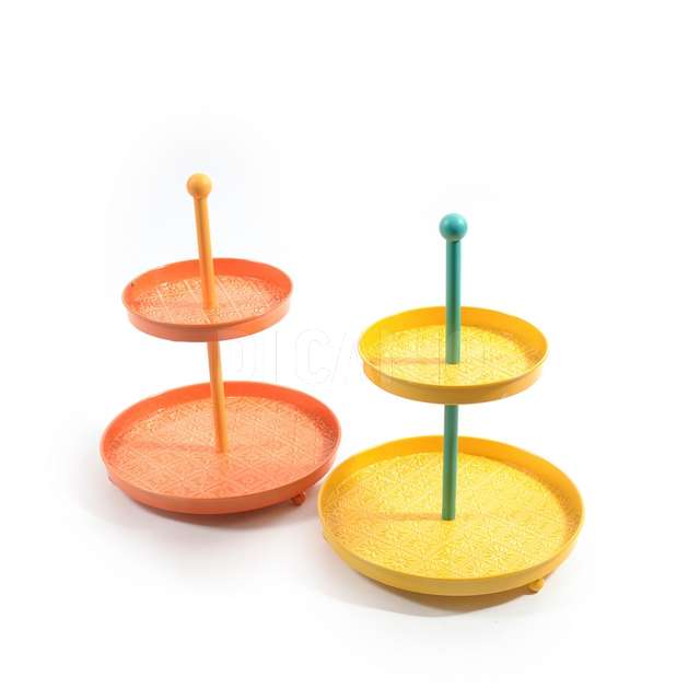 Alzata 2 ripiani in metallo dm.31x39 colori assortiti - Principale