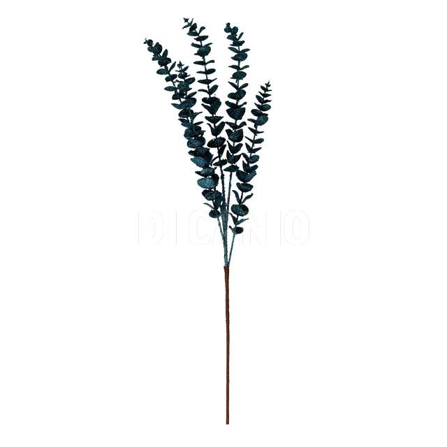 Ramo foglie blu petrolio glitter cmh74 - Principale