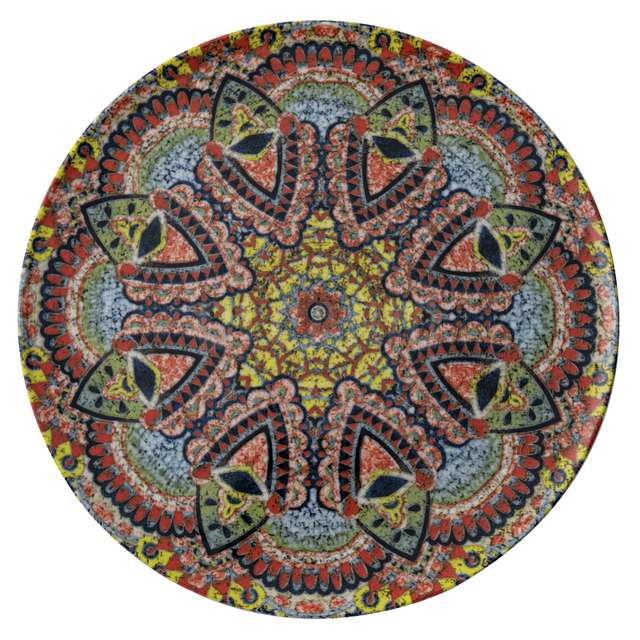Piatto piano cm 32 mandala c porcellana - Principale