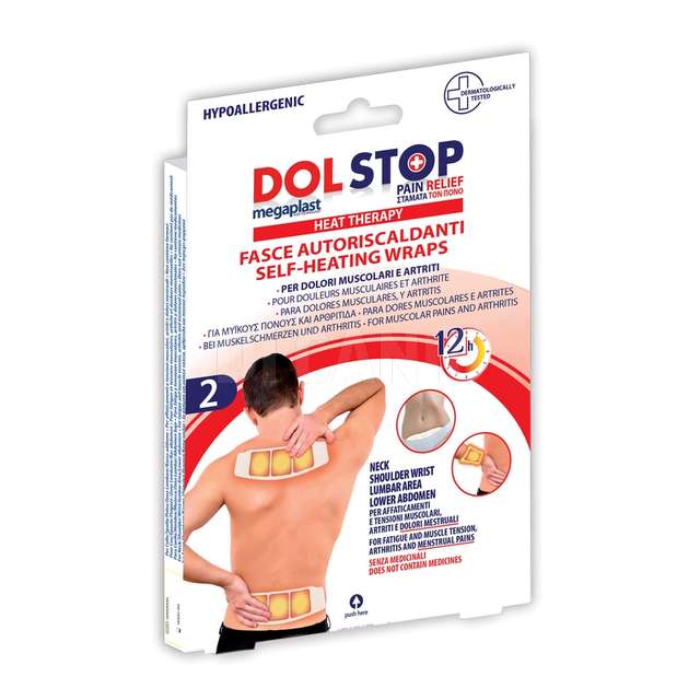 Fasce riscaldanti 2 pz per dolori articolari e artriti dolstop megaplast - Principale