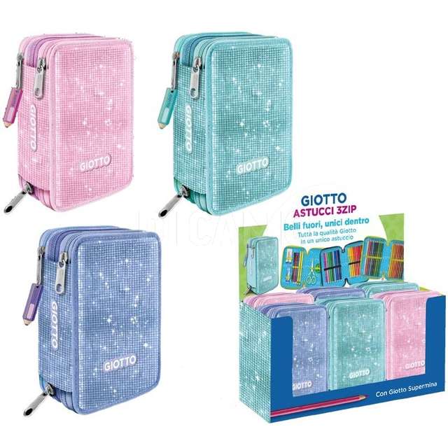 Astuccio 3 zip giotto super crystal fila - Principale