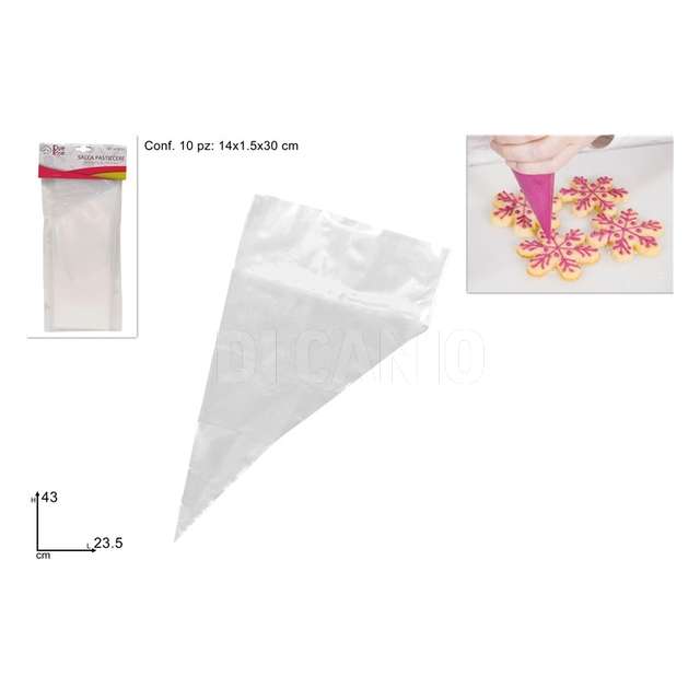 Sacca pasticcere monouso set 10pz art. - Principale