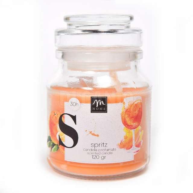 Candela in barattolo vetro passion fruit d.7cmx10cm h.130 gr - Principale