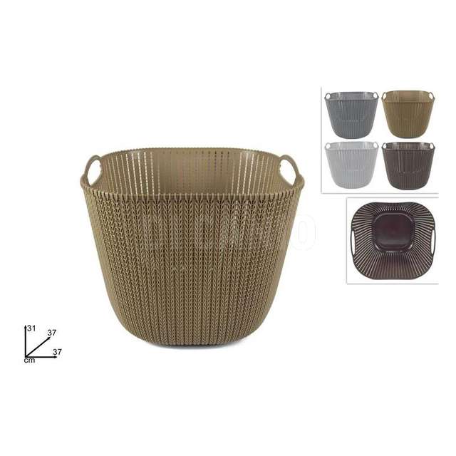 Cesta plastica intreccita con manici - Principale