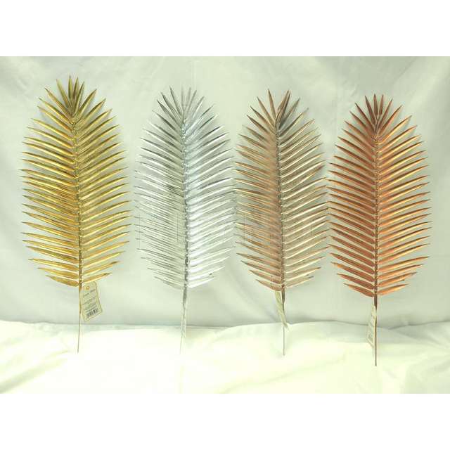 Foglia felce metallizzata l.53x20cm. ass.ti - Principale