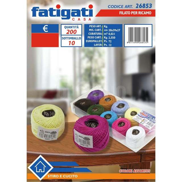Filato x ricamo colore assortito - Principale