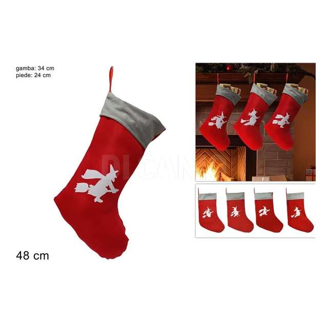 Calza befana rossa ass. - Principale