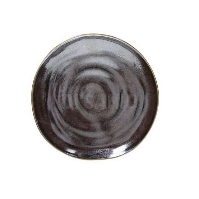 Piatto dessert cm.18 organica material bronzo tognana - Principale