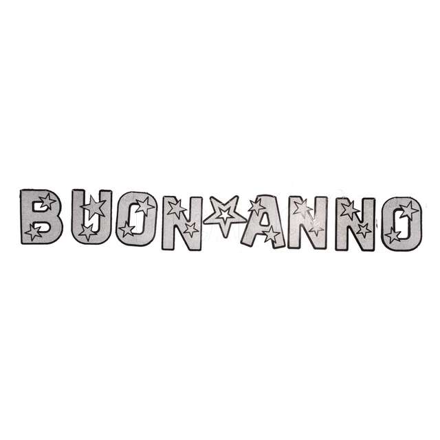Festone buon anno stelline argento - Principale