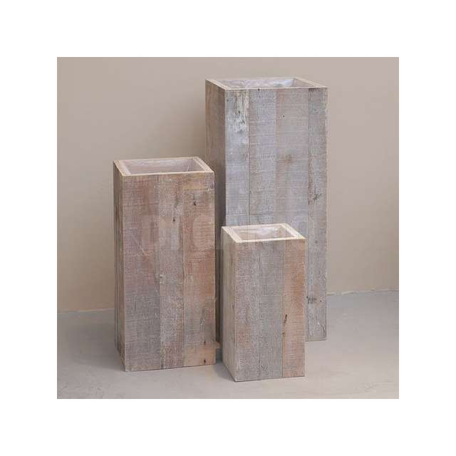 Set 3 contenitori legno cm.40x100/33x72/25x50 - Principale