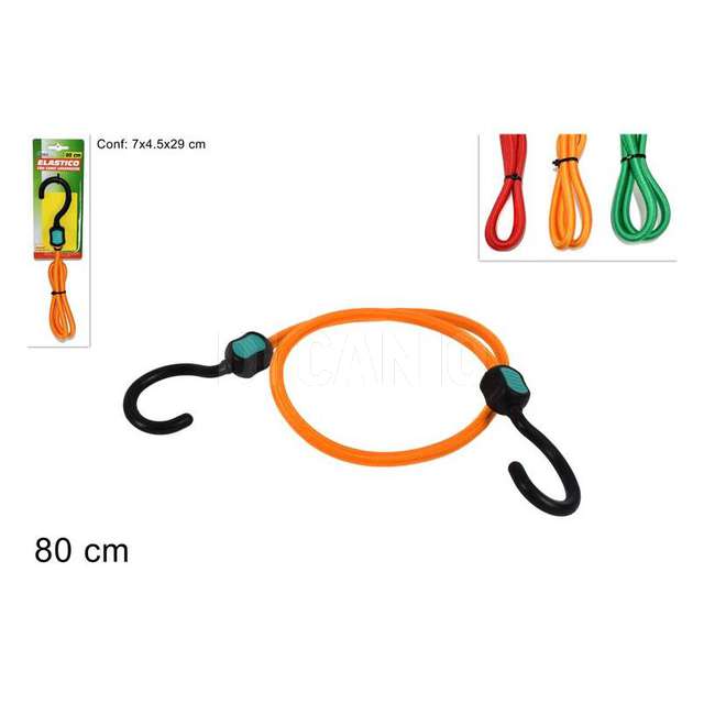 Elsatico con ganci legapacchi cm.80 3 coori - Principale